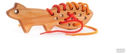 Bajo Lacing Fox - Jeu éducatif de laçage renard en carton multicolore