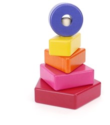 Bajo jouet puzzle en bois formes pyramide jeu éducatif enfants