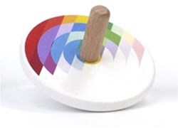 Bajo toupie en bois - jouet illusion coloré pour enfants