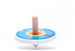 Bajo toupie en bois jouet - toupie colorée pour enfants