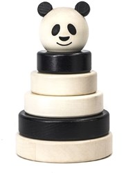 Bajo tour à empiler en bois panda jouet durable