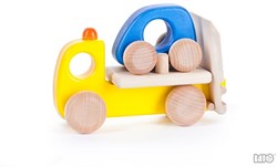 Bajo transporteur de voitures en bois avec voiture - jouet pour enfants