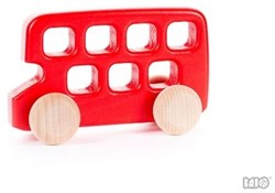 Bajo bus à impériale en bois rouge véhicule jouet 41530