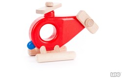 Bajo hélicoptère de pompier en bois - jouet hélicoptère pour enfants