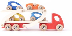 Bajo camion porte-voitures en bois eco jouet pour enfants