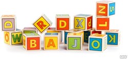 Bajo blocs alphabet - jouet en bois set 16 pièces