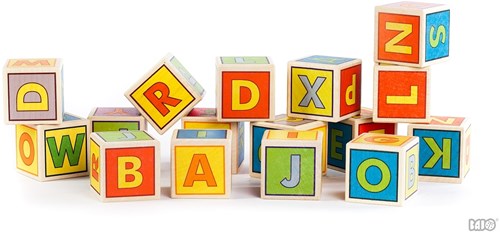 Bajo blocs alphabet - jouet en bois set 16 pièces