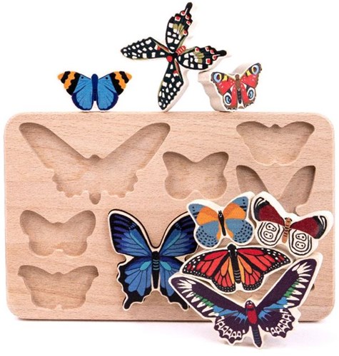 Bajo jouet éducatif papillons - World of butterflies sorter-2