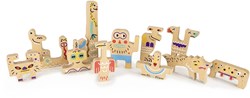 Bajo puzzle en bois Monstres Amicaux - jouet éducatif double face
