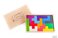 Bajo puzzle pentomino en bois jouet éducatif perception spatiale