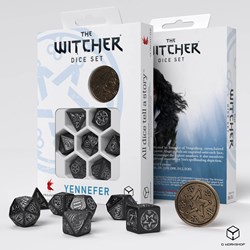 Q-Workshop The Witcher Dice Set - Yennefer - L'Étoile d'Obsidienne (7 pièces + pièce)