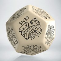 Q-Workshop dé générateur de trésors beige noir pour jeux de rôle