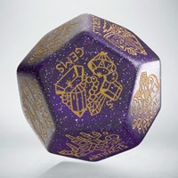 Q-Workshop dé générateur de trésor D12 Shimmering Purple & Gold