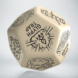 Q-Workshop accessoire de jeu de dés Trap Generator Die beige noir