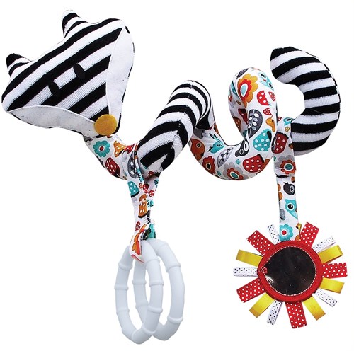 Mom's Care jouet bébé spirale noir blanc hochet poussette