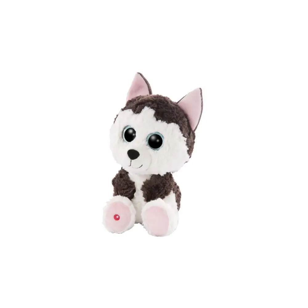 Nici peluche Husky Barkley 25cm aux grands yeux scintillants