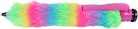 Glamour stylo jumbo duveteux arc-en-ciel 28cm - écriture colorée-2