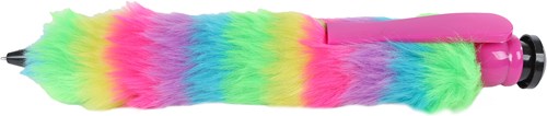 Glamour stylo jumbo duveteux arc-en-ciel 28cm - écriture colorée-2