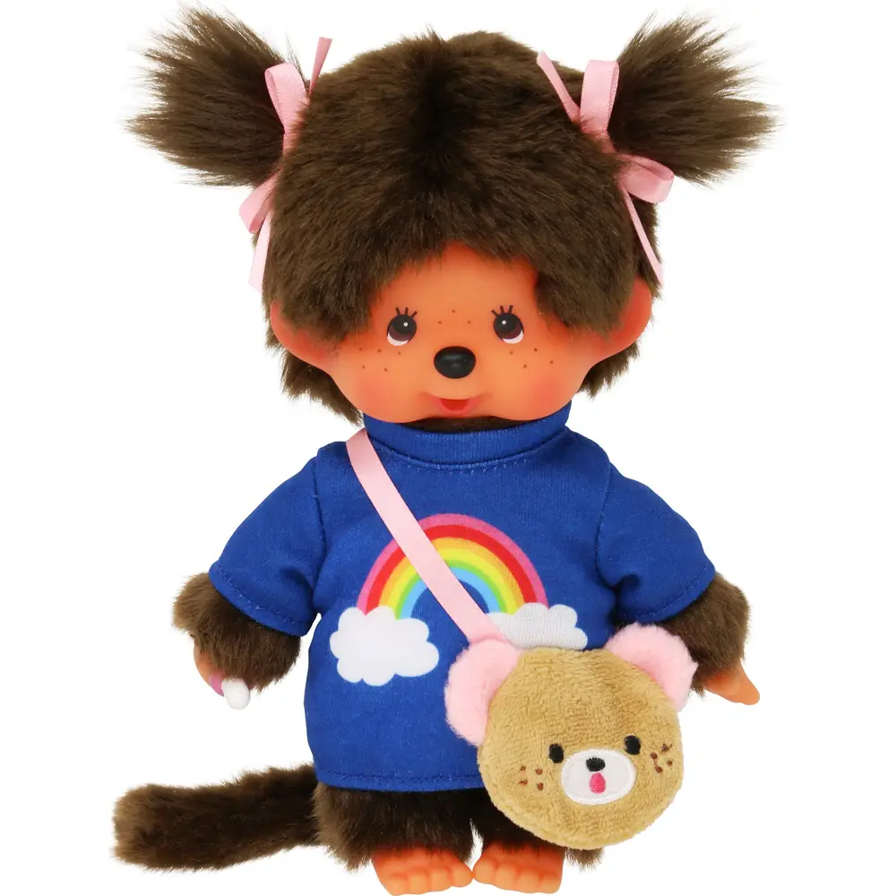 Poupée Monchhichi fille Kawaii 20cm peluche jouet multicolore