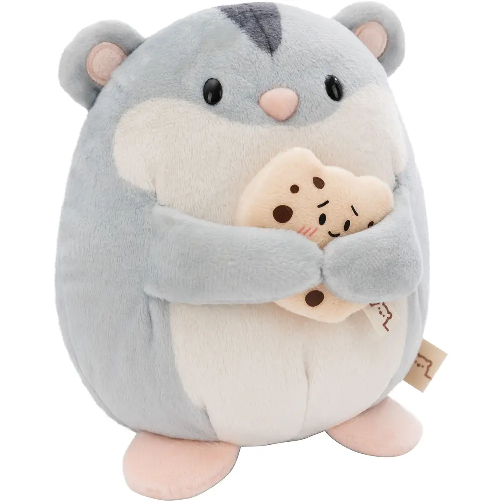 Nici peluche hamster Shai avec biscuit - peluche kawaii 16cm
