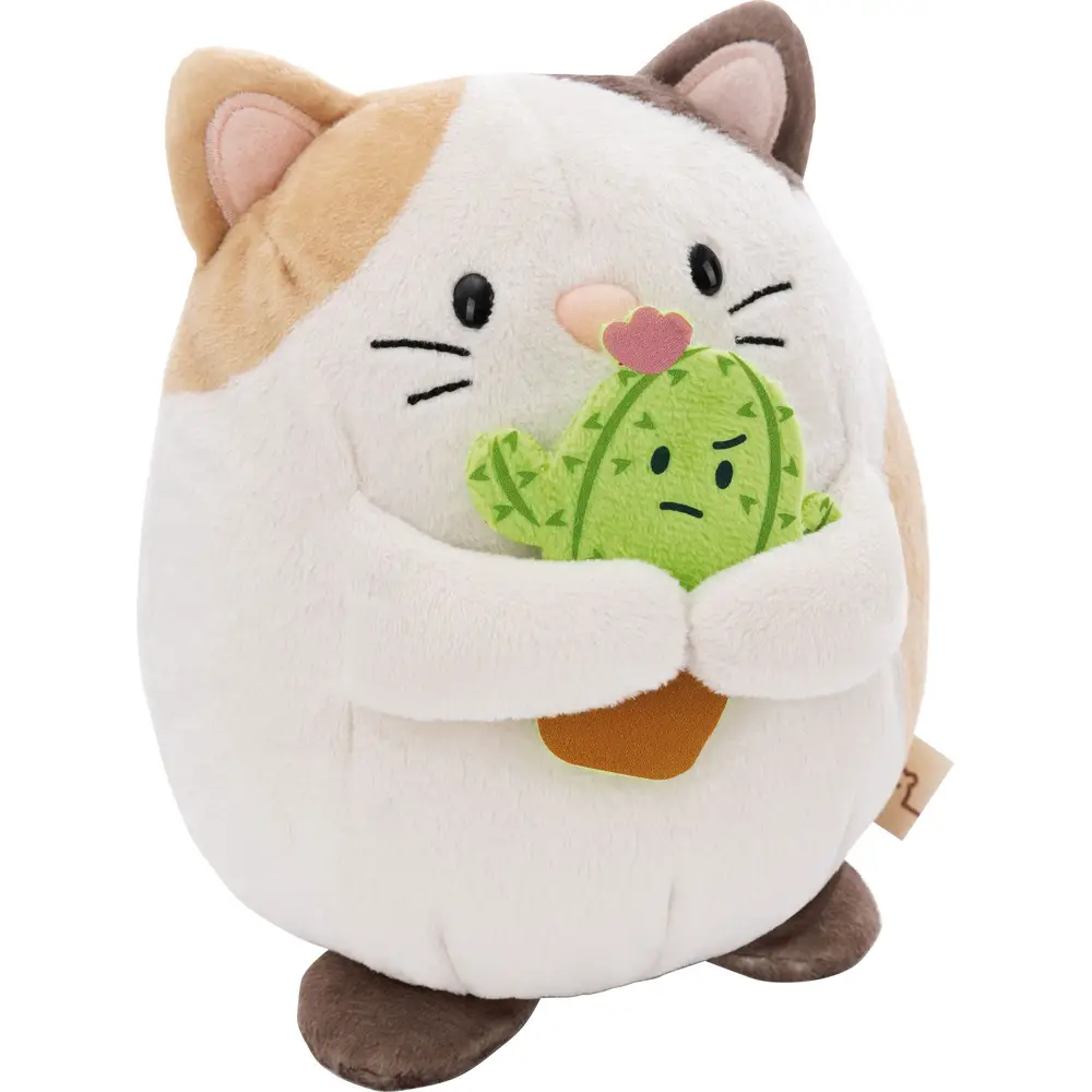 Nici chat en peluche Angy avec cactus - jouet câlin 27 cm kawaii