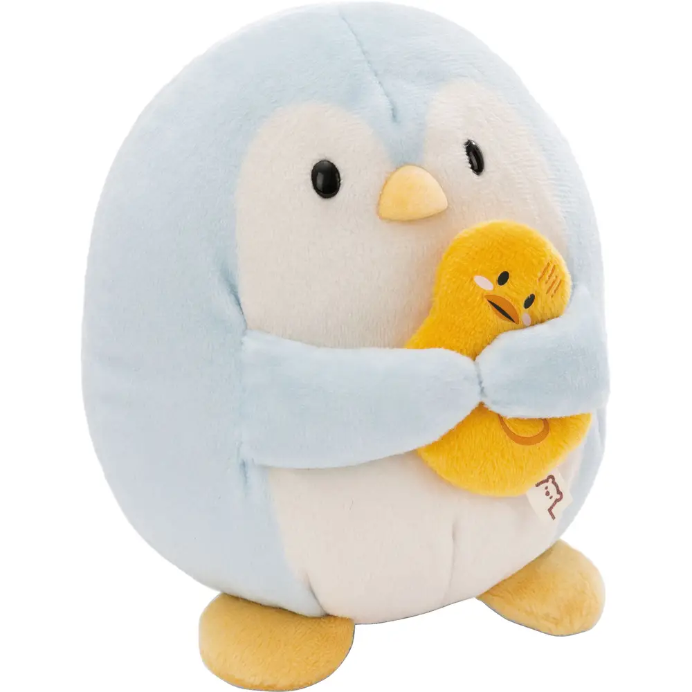 Nici peluche pingouin Waddle avec canard - peluche douce 27 cm