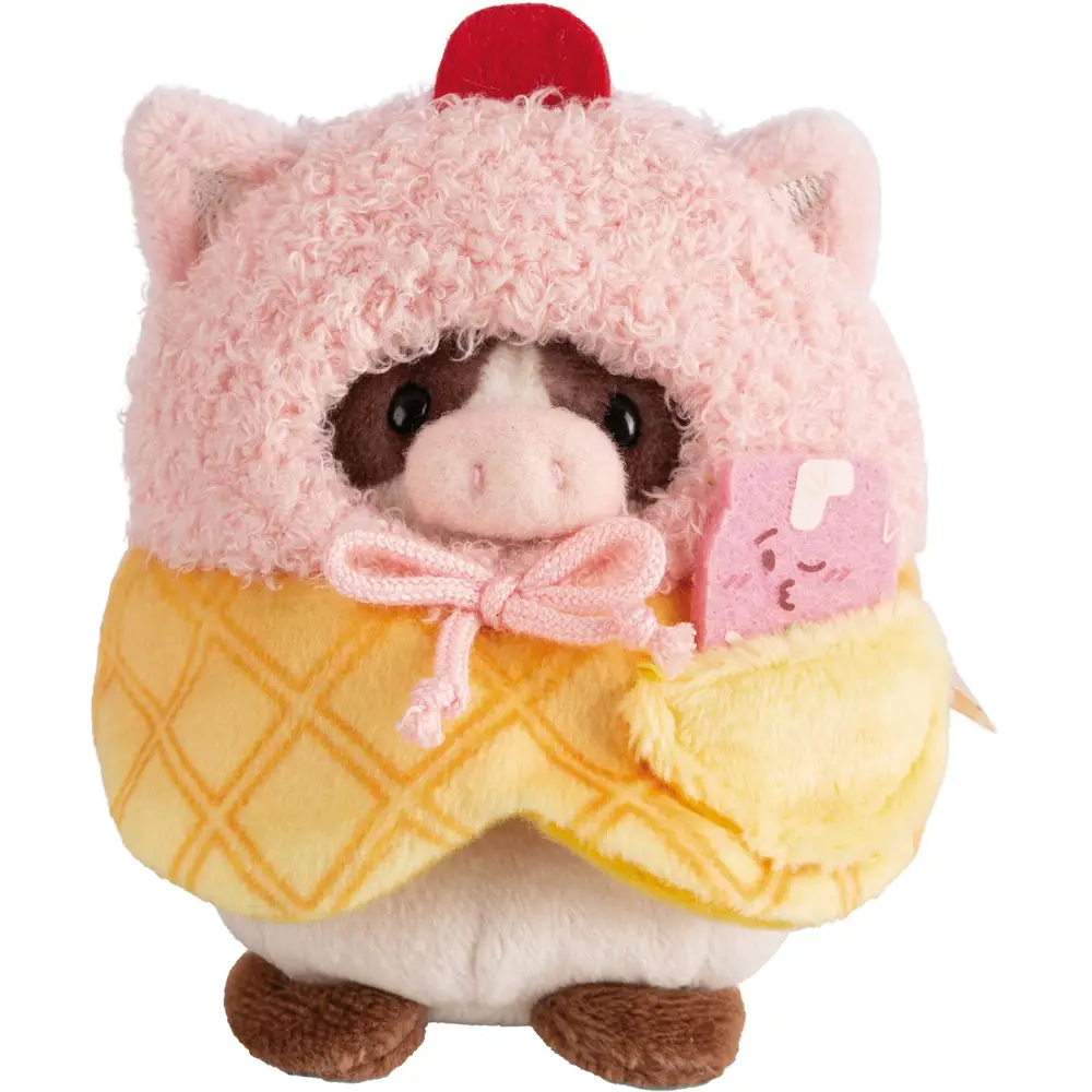 Nici peluche vache Moona avec milkshake 8cm cadeau rose