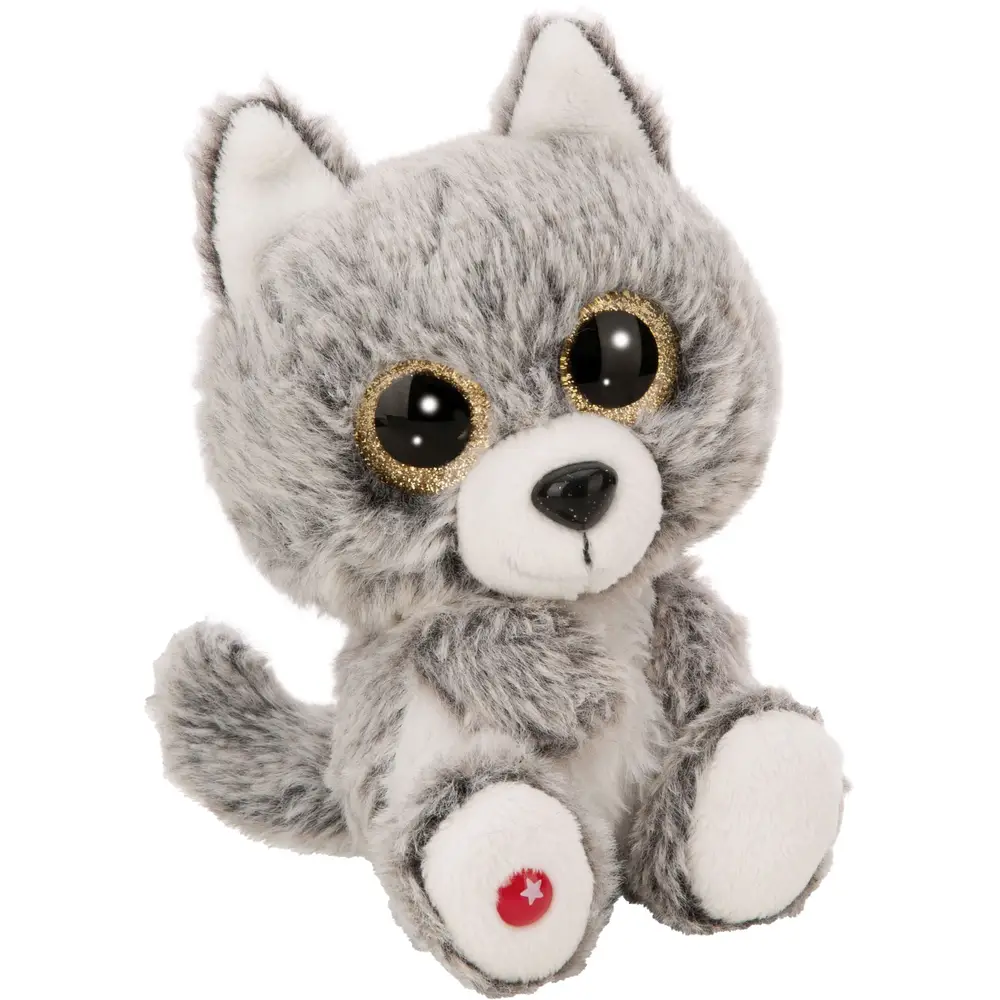 Nici peluche loup doudou Glubschis Wynne 15cm gris jouet