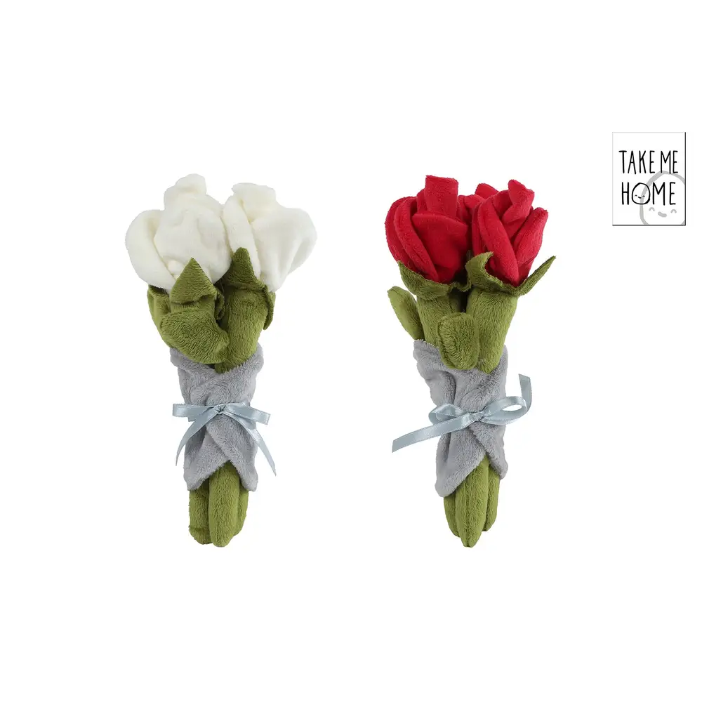 Vedes bouquet de roses jouet en peluche - 3 pièces, multicolore, cadeau
