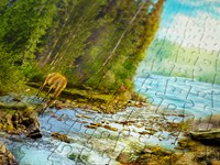 Enjoy Puzzle puzzle A Log Cabin by the Rapids - 1000 pièces adultes-2