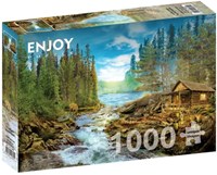 Enjoy Puzzle puzzle A Log Cabin by the Rapids - 1000 pièces adultes