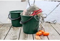 Seau filets de pêche recyclés vert 10L plastique jouet durable-3