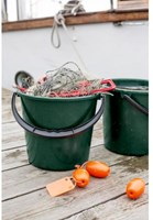 Seau filets de pêche recyclés vert 10L plastique jouet durable-2