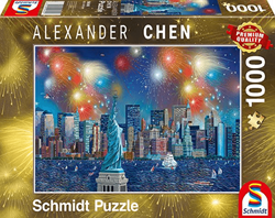 Schmidt puzzle feux d'artifice Statue de la Liberté 1000 pièces adultes