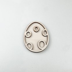 FiQ forme à remplir œuf de Dino en bois - jouet sensoriel 9×7 cm
