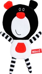 Mom's Care jouet bébé doudou Teddy Boo noir contraste