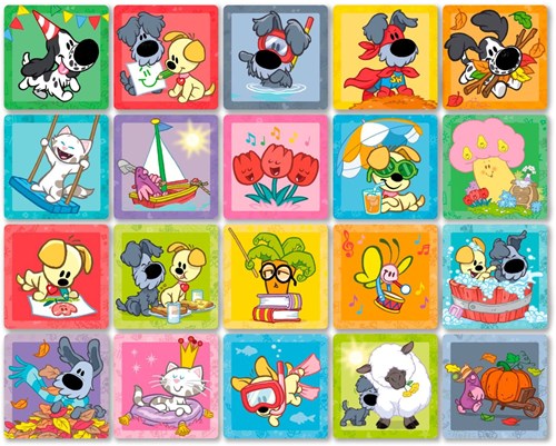Bambolino Toys jeu de mémoire Woezel & Pip - jeu éducatif de mémoire pour enfants-2