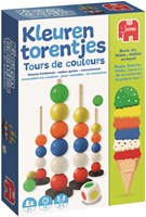 Jumbo Kleurentorentjes jeu pour enfants apprendre les couleurs perles en bois