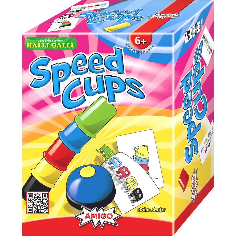 Amigo Speed Cups jeu de société - jeu de réaction coloré pour enfants