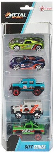 5 Voitures métal 1:64 en boite 2ass. 21482Z