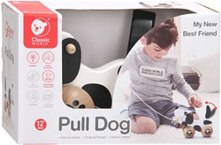 Classic World chien à tirer en bois - jouet en bois FSC chien