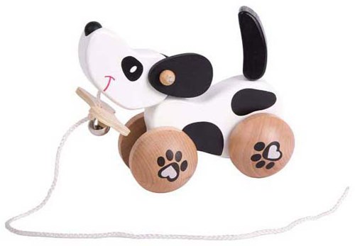 Classic World chien à tirer en bois - jouet en bois FSC chien-3