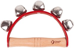 Classic World jouet musical couronne de cloche avec poignée en bois multicolore