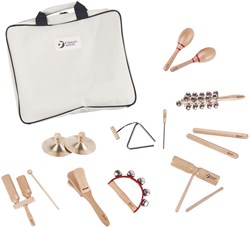 Classic World ensemble d'instruments de musique en bois avec sac de rangement - 9 pièces
