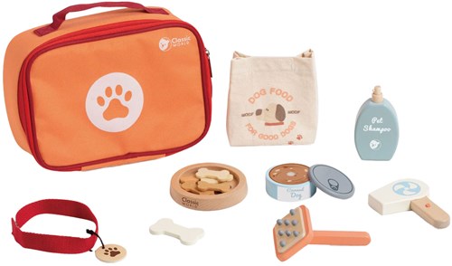 Classic World set de jeu en bois soin des animaux - jouet de rôle sac 16pcs-2