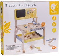 Classic World établi en bois moderne - set d'outils jouet 42 pièces
