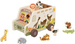 Classic World voiture safari en bois boîte à formes - jouet éducatif