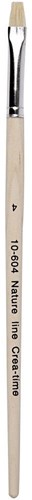 Creativ Company set de pinceaux en bois - poils plats, 12 pièces