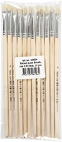 Creativ Company set de pinceaux en bois - poils plats, 12 pièces-2