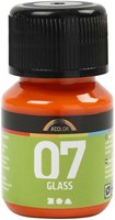 Creativ Company peinture sur verre orange 30ml - transparent brillant pour verre et porcelaine